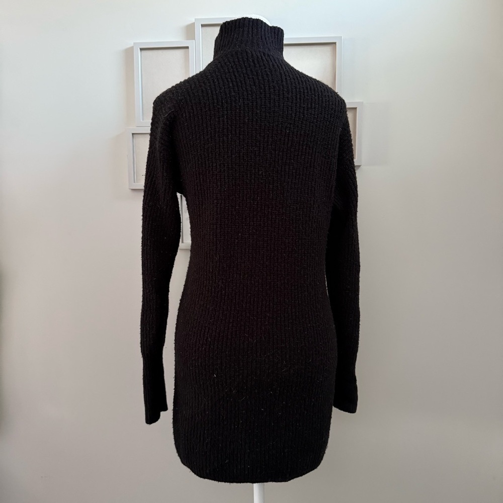 Garage | women's xsmall Black Long Sleeve mini sweater Dress - Picture 4 of 6